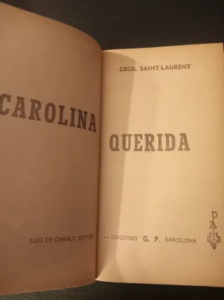Novela Carolina Querida Tomos 1 y 2