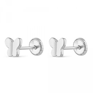 Pendientes bebé plata mariposa