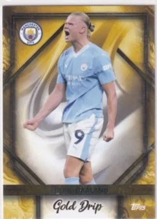Carta Futbol Erling Haaland Gold Drip Topps