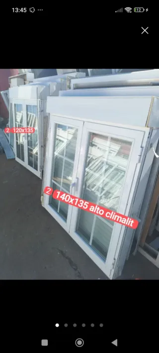 Ventana aluminio 147x140 alto Climalit