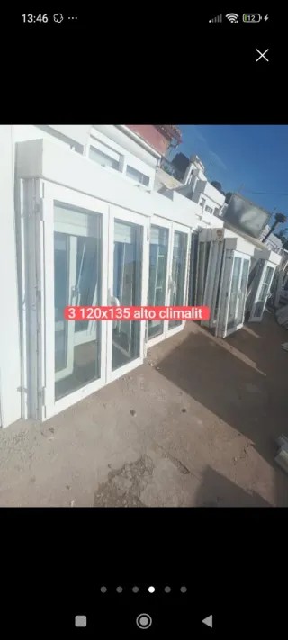 Ventana aluminio 147x140 alto Climalit