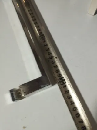 Manilla puerta ducha metal plateada acero inoxidab