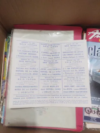 Díptico cartel toros Valencia 1987