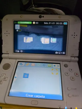 Nintendo 3DS XL Rosa y Blanca + Juegos