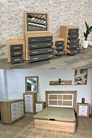 Conjunto Cabecero + 2 Mesitas De Noche