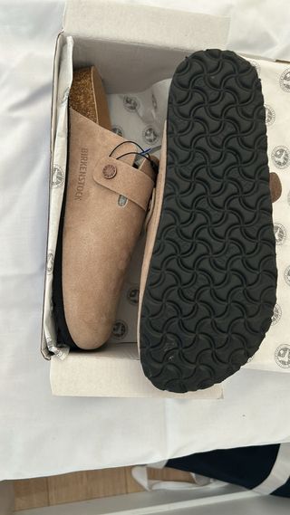 Birkenstock Beige Talla 42 Zuecos Mules