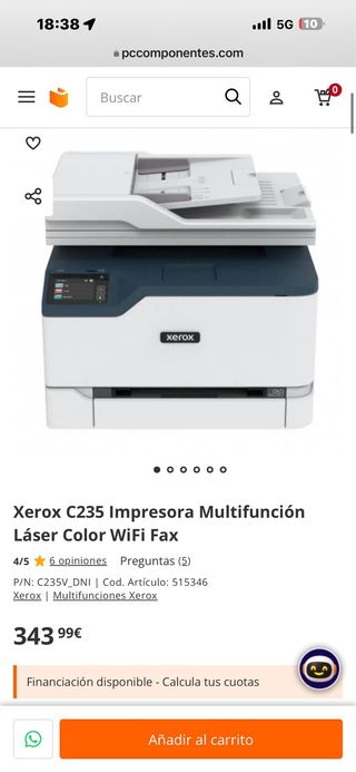 Impresora Xerox C235 Multifunción Láser Color WiFi