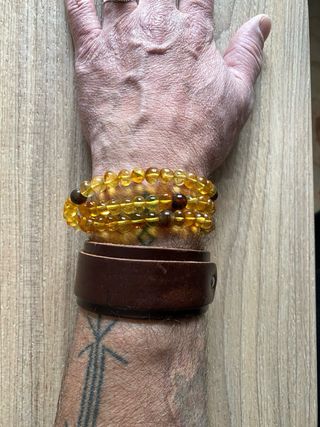Bracciale in cuoio marrone con fibbia