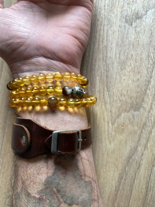 Bracciale in cuoio marrone con fibbia