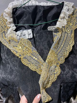 Juego Manteletas Fallera Oro 2 picos y un devantal