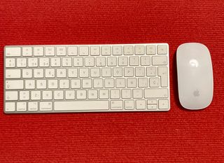 Teclado y Magic Mouse Apple Plata/Blanco