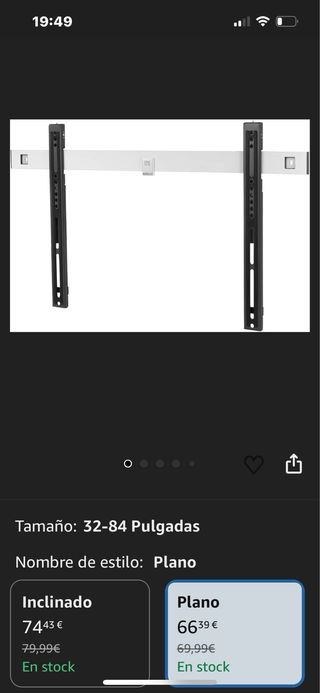 Soporte TV Plano Negro