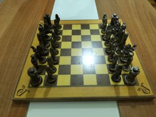 Tablero Ajedrez Coleccionista Antiguo