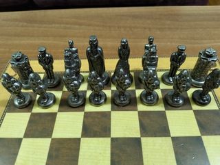 Tablero Ajedrez Coleccionista Antiguo