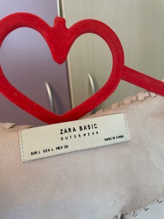 Chaqueta Zara Flecos Beige Talla Única