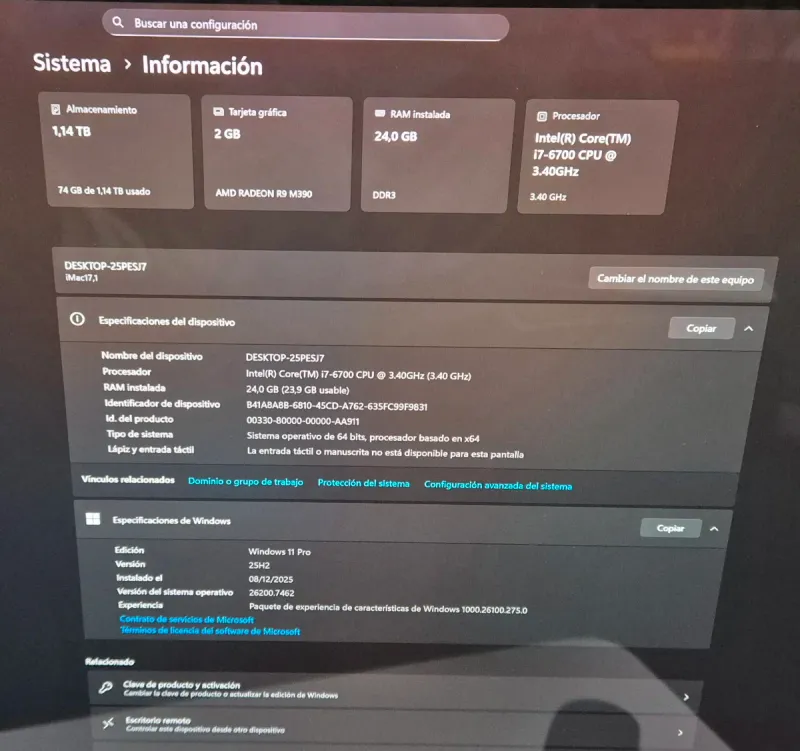 Imac 27 2015 con W11 Pro afbeelding 5