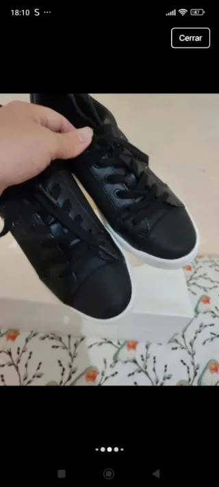 Zapatillas Calvin Klein Mujer Negras Blancas T 36