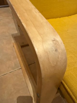 Sillón POÄNG Ikea Tela Amarilla Madera