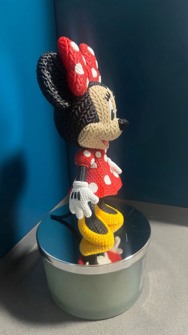 Minnie Impresa en 3D Estilo Crochet