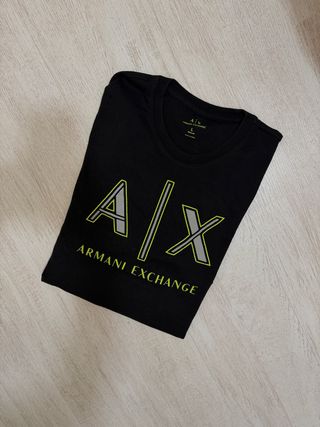 Playera Armani Exchange AX Negra Talla L