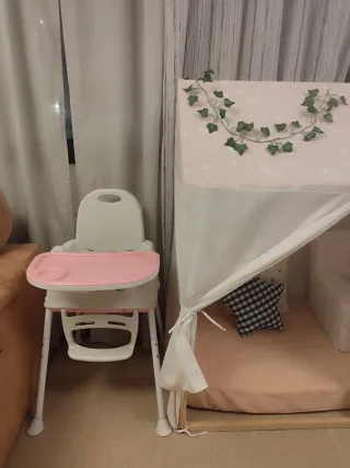 Trona infantil plegable y compacta