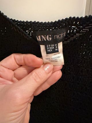 Top tirantes fiesta negro Mango