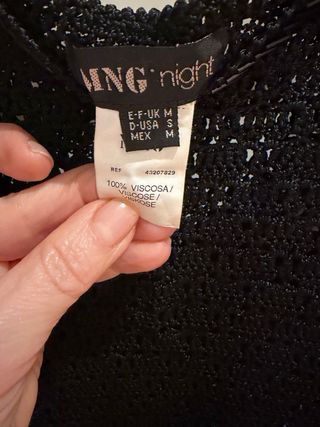 Top tirantes fiesta negro Mango