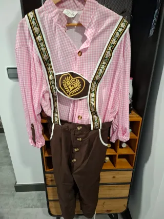 Disfraz Tiroles Rosa y Marrón