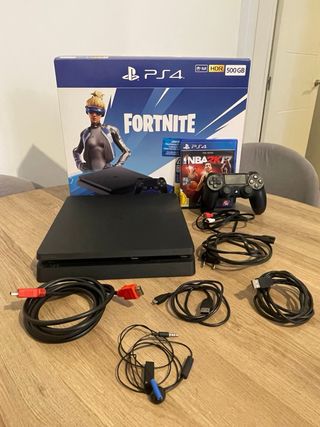 PS4 Slim 500GB Negra (CAJA ORIGINAL + MANDO)