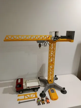 Playmobil grúa obra y camión