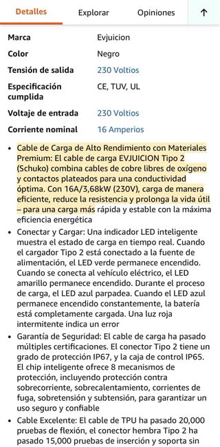 Cargador Coche Eléctrico Tipo 2