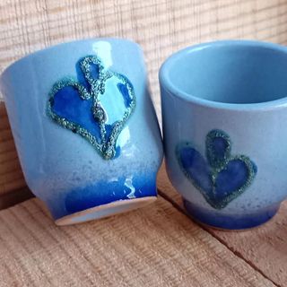 Strehla GDR Keramik  “fat lava”  schnapsbecher '60