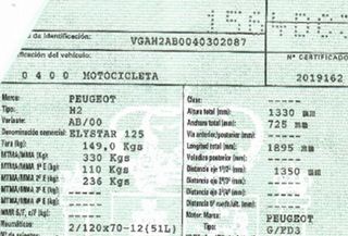 Peugeot 95265 tubo de escape elystar 125