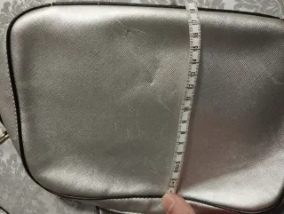 Bolso de hombro plateado 5 compartimentos
