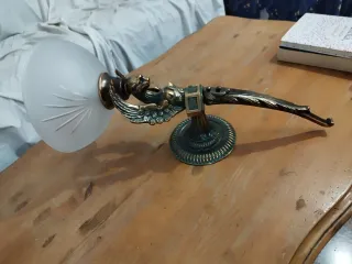 Lámpara/Aplique Bronce y Cristal