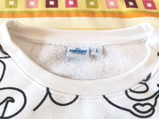 Sudadera Mickey Disney Blanca Talla L