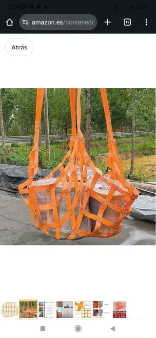 Eslinga de red de elevación de seguridad de carga