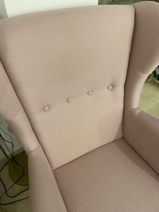 Sillón orejero Rosa como en IKEA