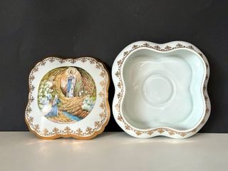 🇫🇷 Limoges joyero con escena religiosa