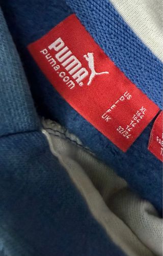 Sudadera Puma Vintage Streetwear Azul y Blanca