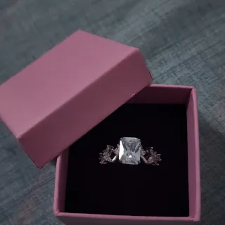 Anillo Plata con Circonita Rectangular