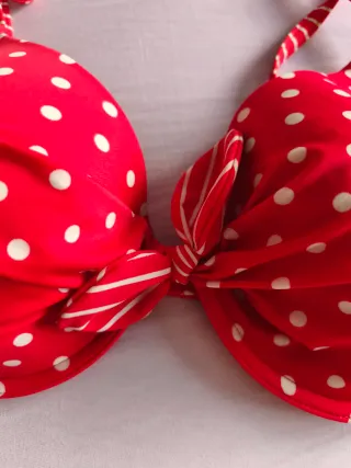 Sujetador bikini rojo lunares SOLO ENVIO