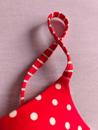 Sujetador bikini rojo lunares SOLO ENVIO