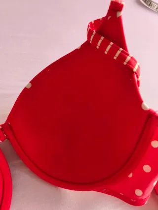 Sujetador bikini rojo lunares SOLO ENVIO