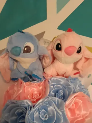 Ramo de flores Stitch y Ángel