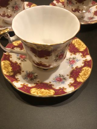 Set 5 Tazze da Tè Porcellana Vintage Rosina