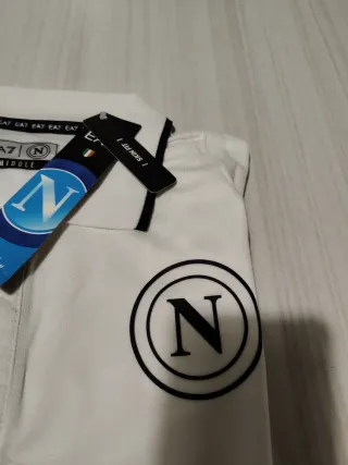 Maglia Polo Napoli EA7 Bianca Taglia XL