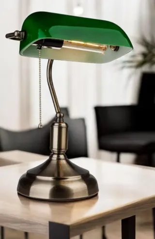 Lampada Ministeriale Verde e Argento