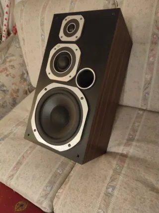 Altavoces negros y plateados