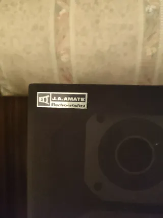 Altavoces negros y plateados